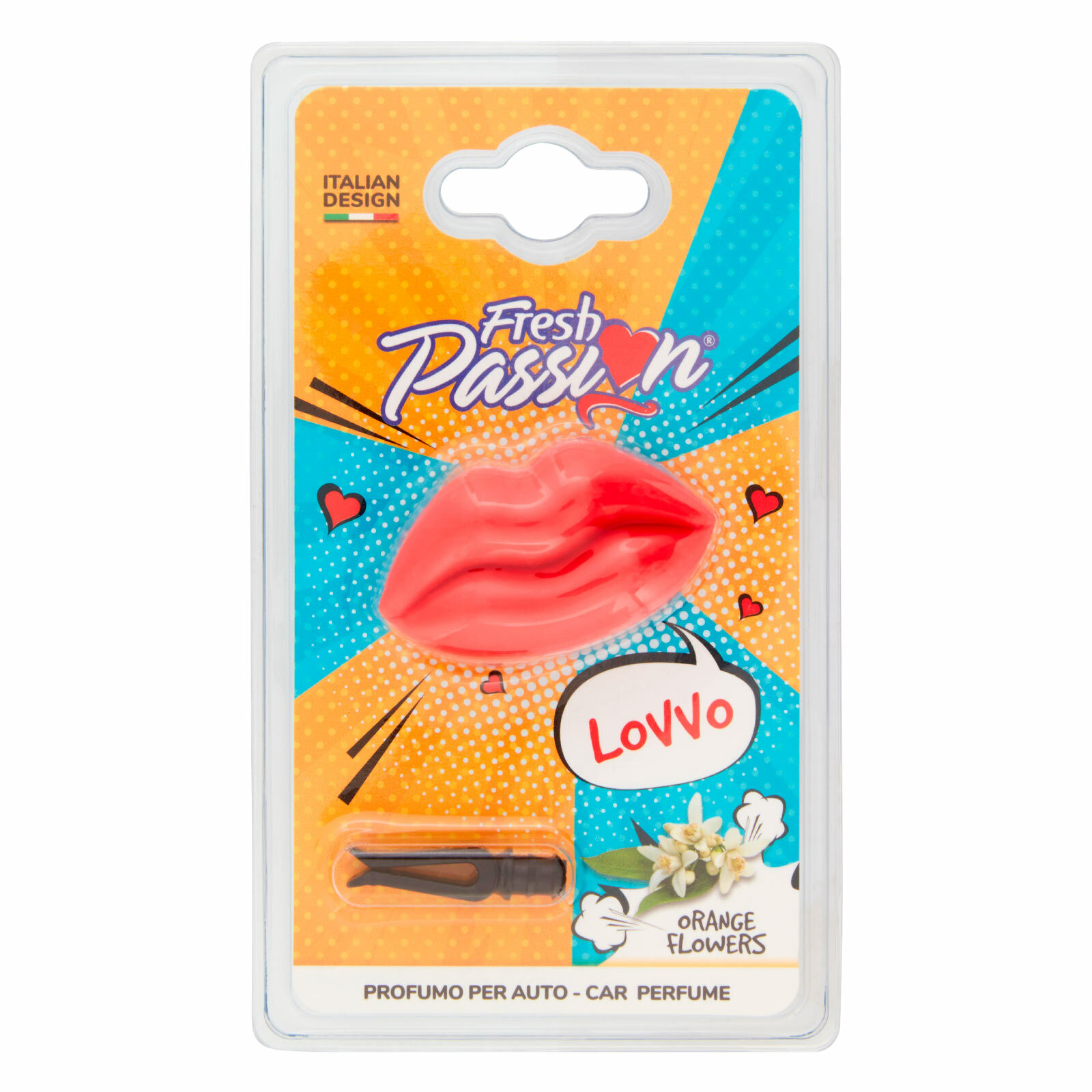 Fresh Passion Lovvo Profumatore per Auto Orange Flowers Deodorante con Clip