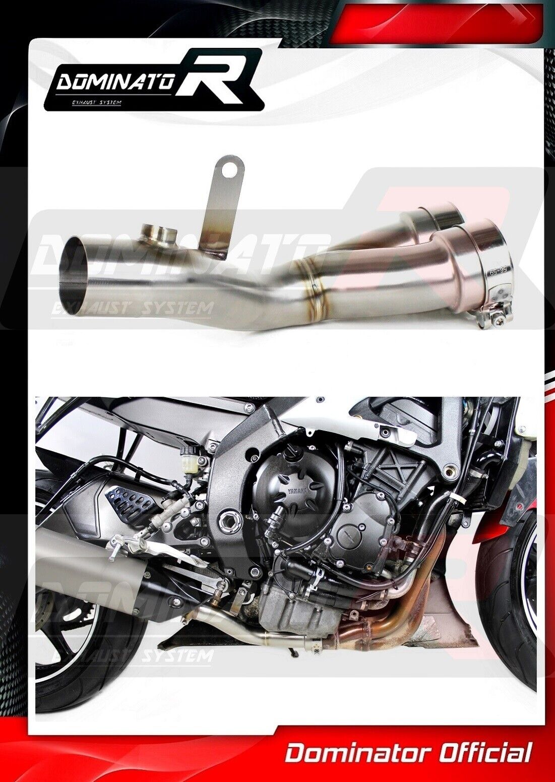 YZF R6 2006 - 2009  Collettore di raccordo centrale DOMINATOR