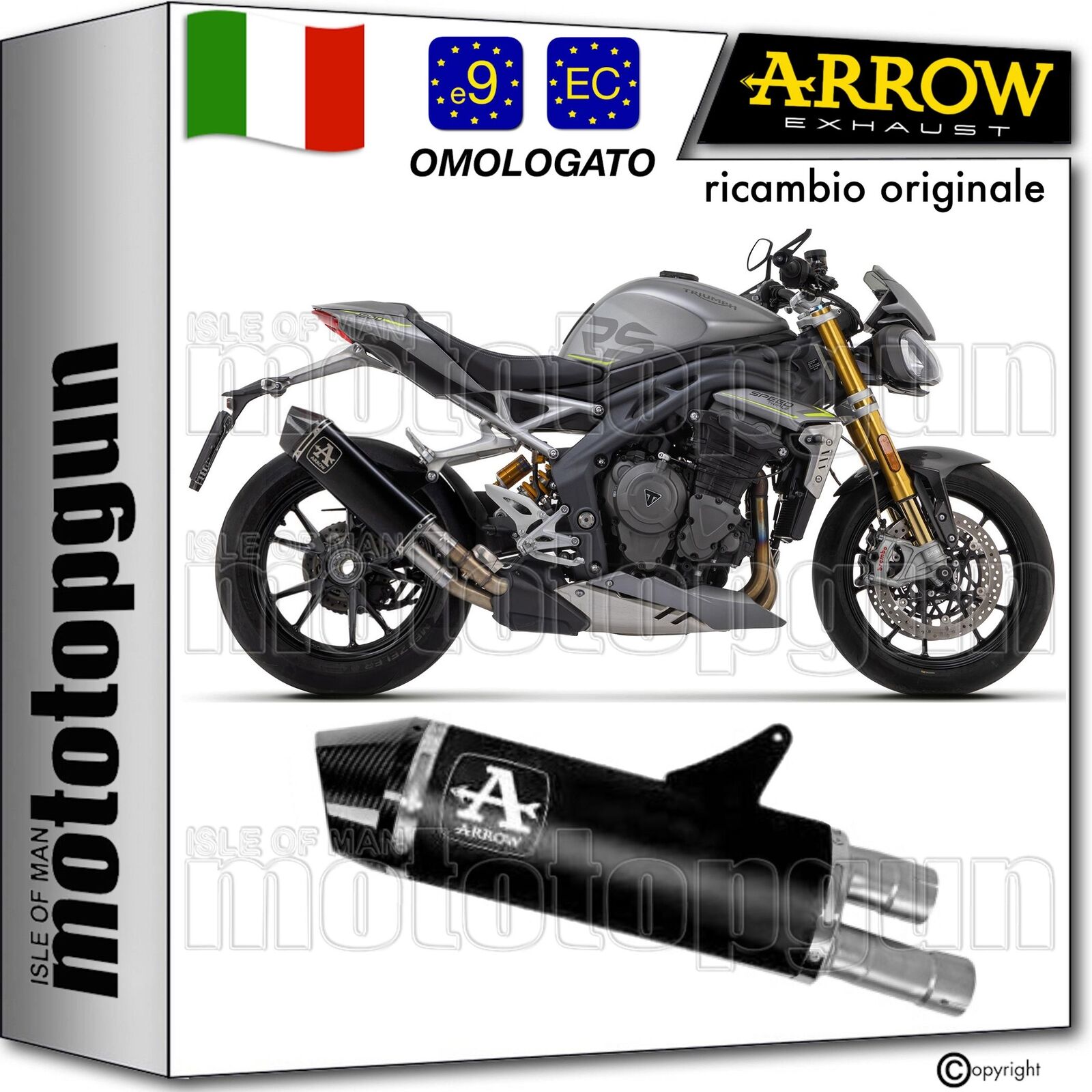 ARROW SCARICO RACE RACE-TECH TITANIO NERO C TRIUMPH SPEED TRIPLE 1200 RS 2021 21