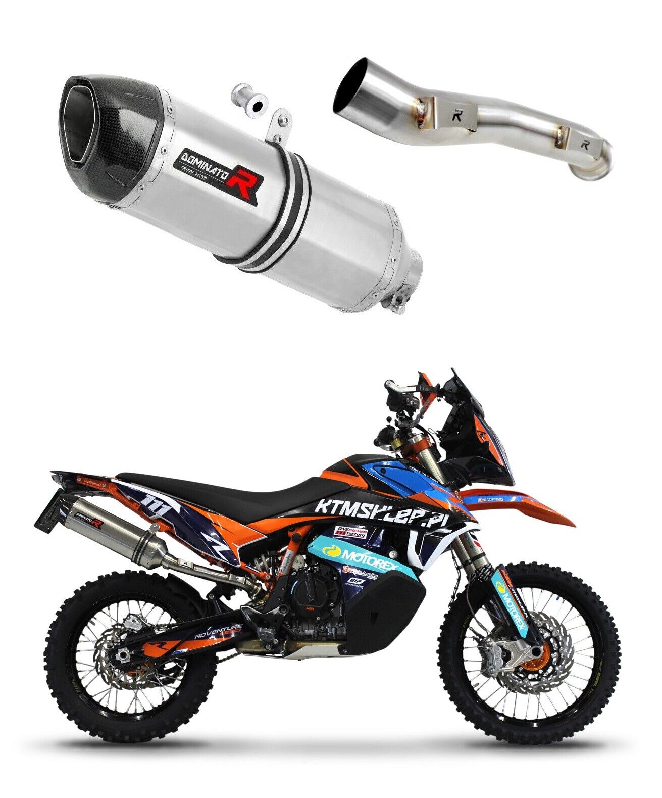 790 Adventure 2019 - 2023  Terminale di Scarico Marmitta Silenziatore HP1 DOMINA