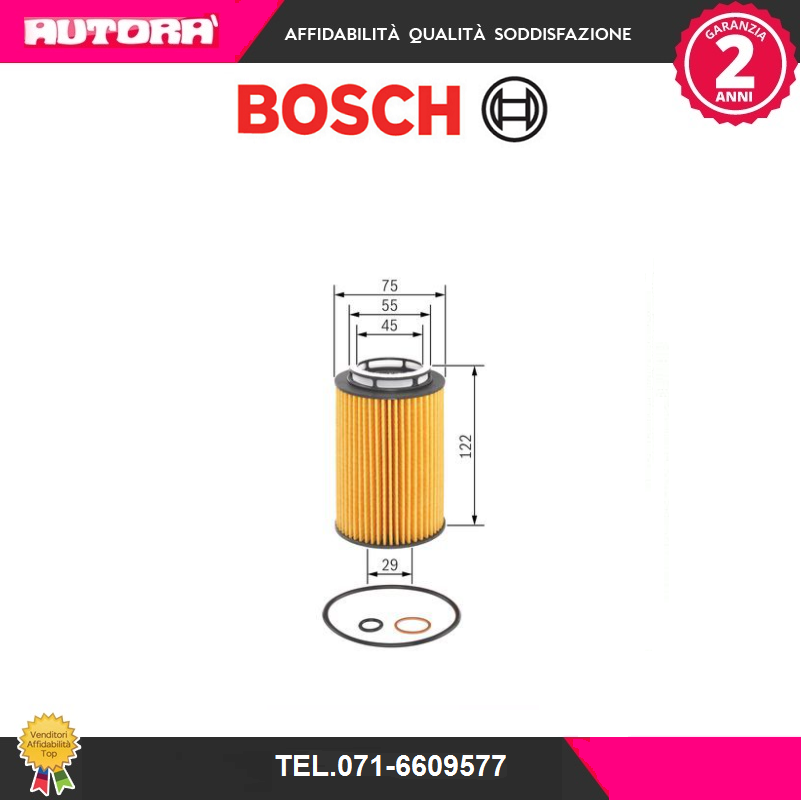 F026407158 Filtro olio (MARCA-BOSCH).