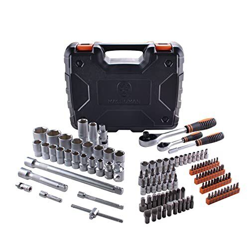 MACHOMAN CM119 Set di chiavi a bussola professionale da 119 pezzi 1/2" e (w9m)