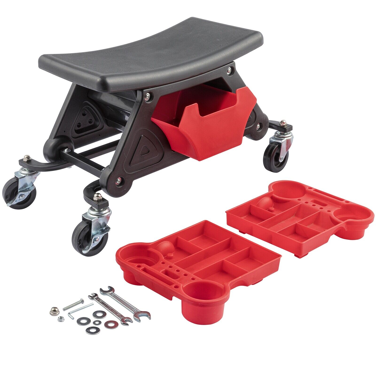 Carrello Ruote Officina Lavoro Meccanico Sedile Sgabello Garage Seggiolino Moto