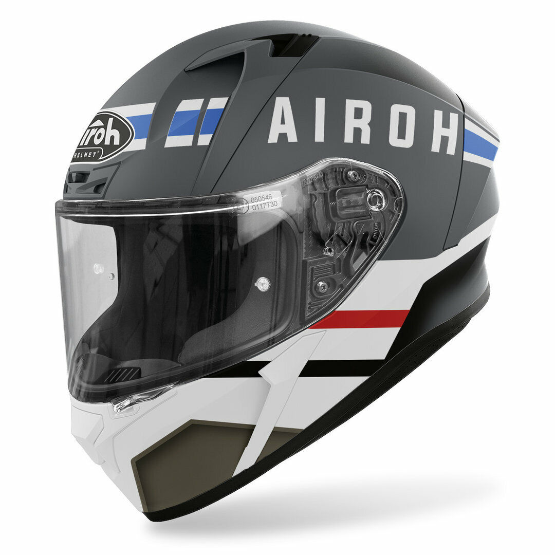 CASCO HELMET CAPACETE INTEGRALE AIROH VALOR CRAFT GREY BLU RED MATT TG S