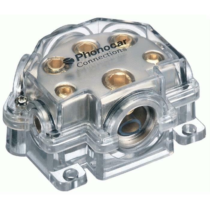 DISTRIBUTORE DI CORRENTE PHONOCAR 04483 CAVO IN 50 mm²  CON 5 OUT 1x35 - 2x15 -