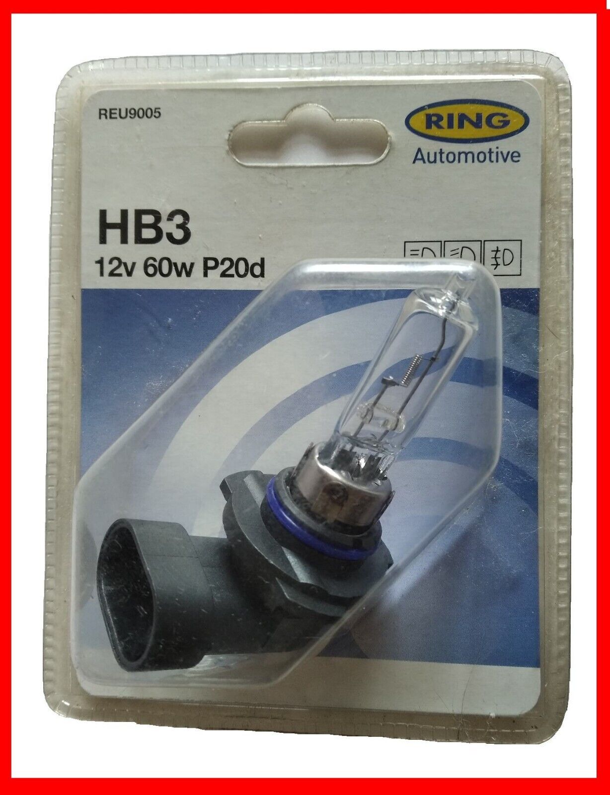 Ring HB3 una lampadina faro auto moto motocicletta fendinebbia