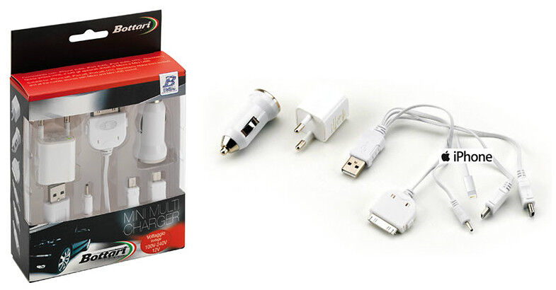 Carica Batterie usb Universale "MULTI CHARGER" per Tablet e Smartphone Casa Auto