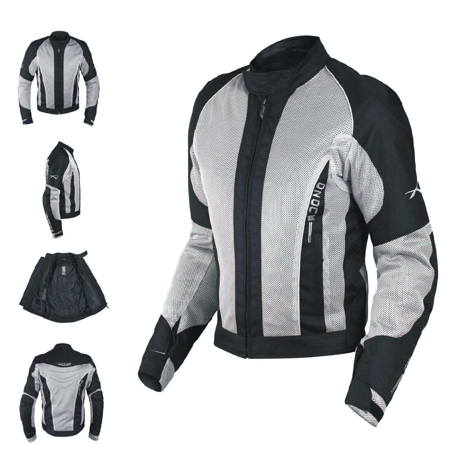 Ladies Mesh Water liner Summer Jacket women Motorcycle Motorbike Grey XL