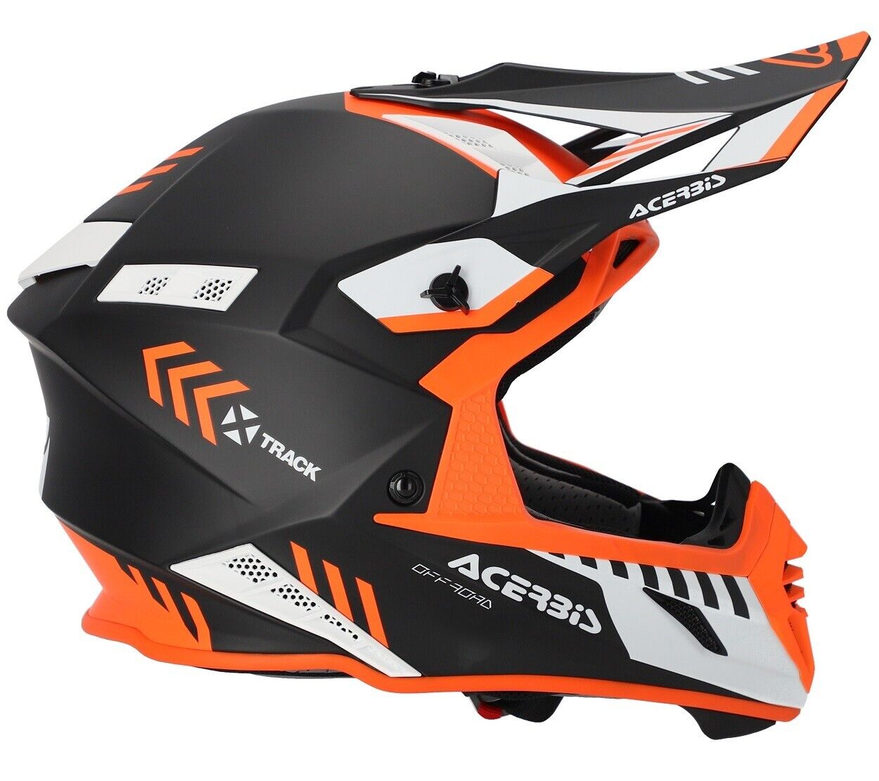 CASCO FIBRA HELMET MOTO CROSS ACERBIS X-TRACK MIPS 2206 NERO ARANCIO FLUO TG L