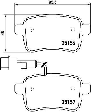 BREMBO P 23 133X Kit pastiglie freno per ALFA ROMEO GIULIETTA (940_), GIULIETTA