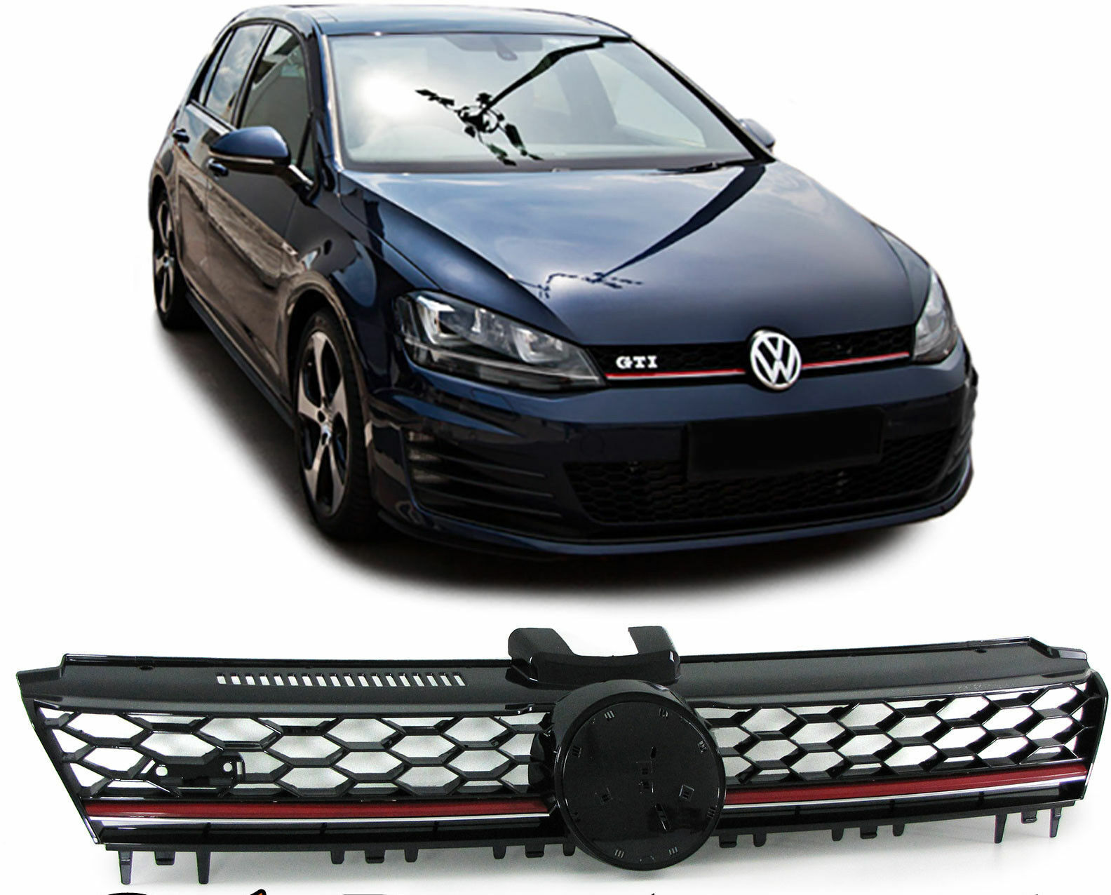 GRIGLIA SPORT ANTERIORE PER VW GOLF 7 12-17 GTI LOOK