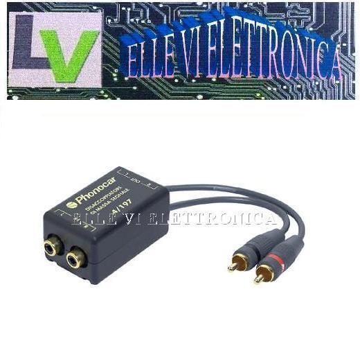 04197 Phonocar Filtro Disaccoppiatore Di Massa Anti Disturbo Elimina Loop Rca