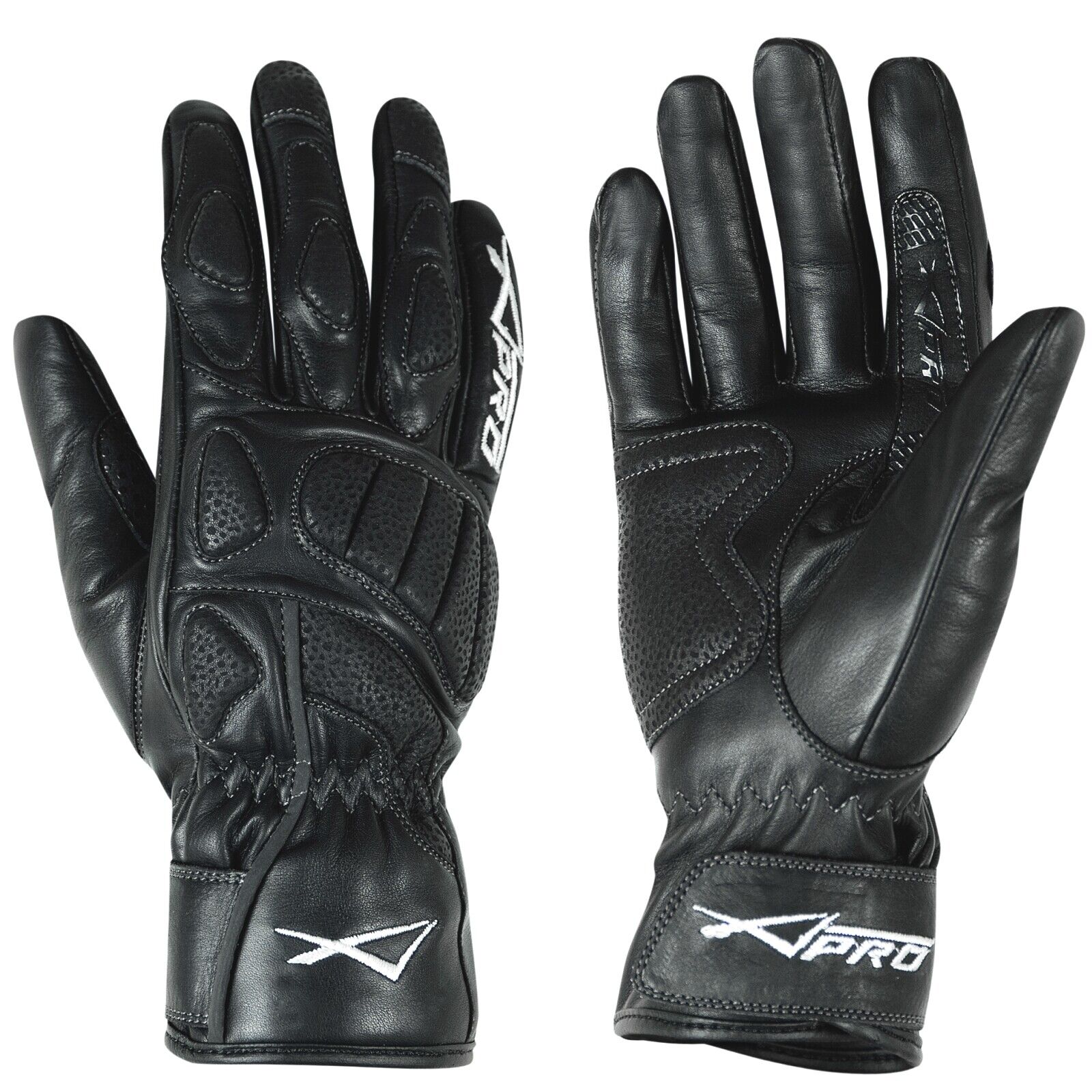 Ladies Soft Fleece Lined Leather Gloves Touring Scooter Motorbike Motorcycle M