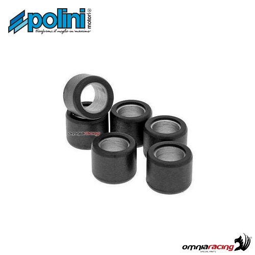 Rulli variatore Polini misura 16x13 peso 2,8 gr. kit da 6 rulli