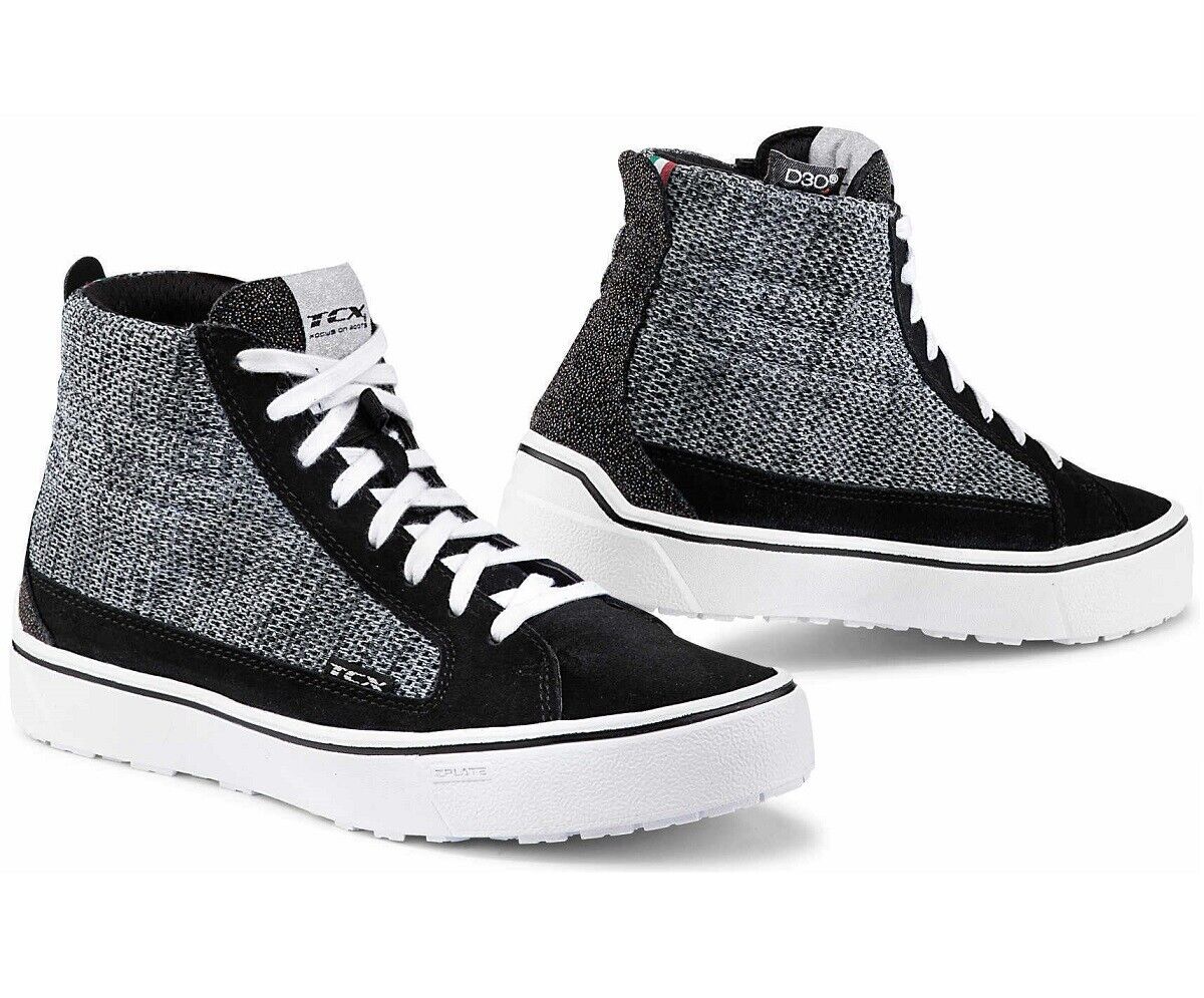 SCARPE ESTIVE SHOES DONNA MOTO TCX STREET 3 LADY AIR NERO GRIGIO TG 37