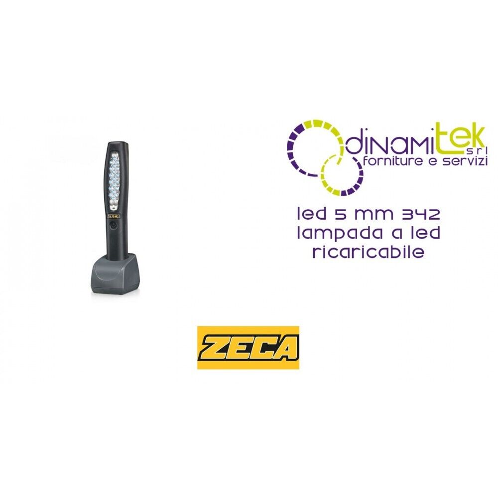 LED 5 mm 342 LAMPADA A LED RICARICABILE CORDLESS ZECA
