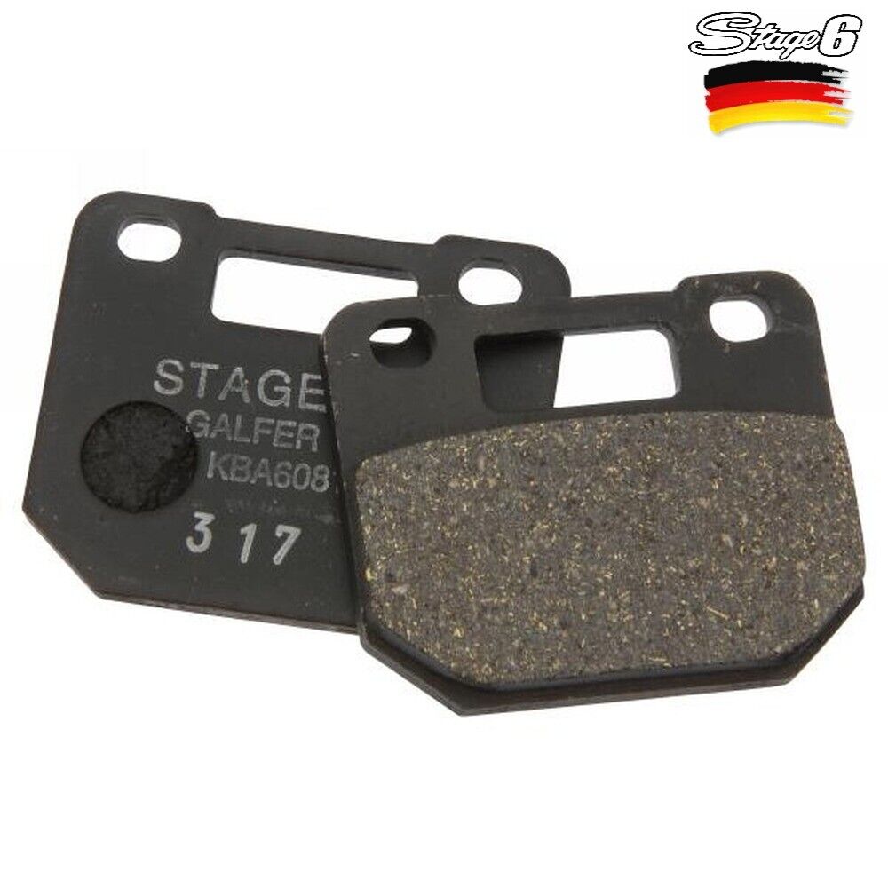 PASTIGLIE FRENO PER PINZA R/T 4 PISTONCINI ORGANICHE NERE STAGE6
