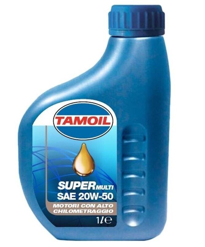 Olio Tamoil 1 Litro Super Multi Sae 20w-50 Motori Auto Con Alto Chilometraggio
