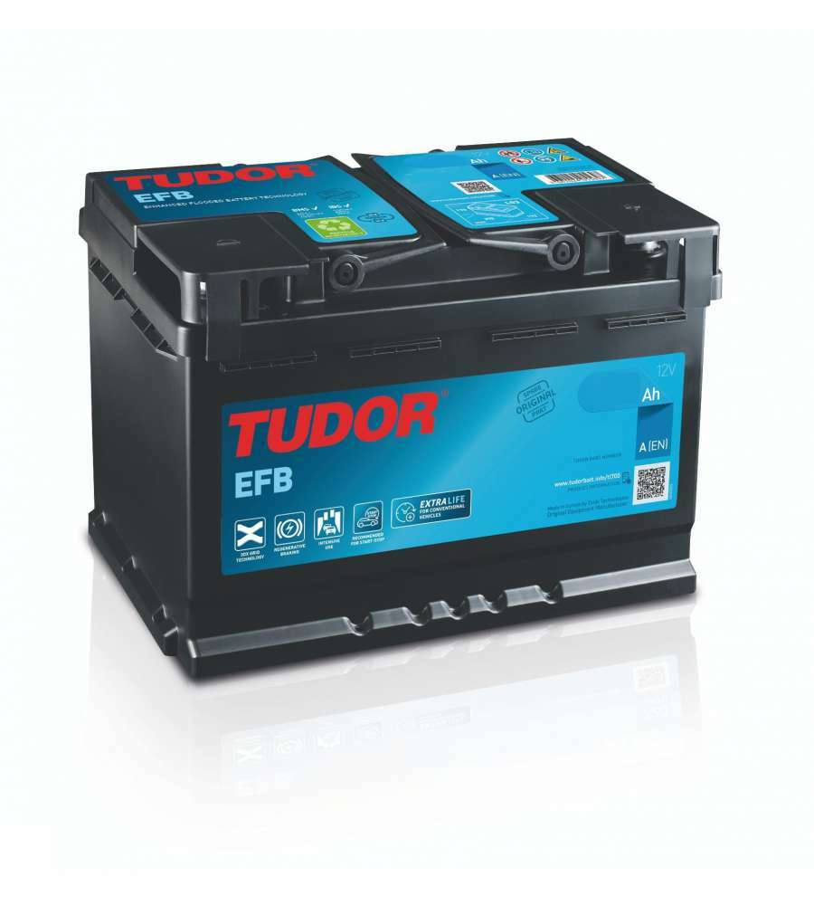 BATTERIA TUDOR TL752 START-STOP 12V EFB 75AH DX SPUNTO 730 - L315 x H175 x P175.