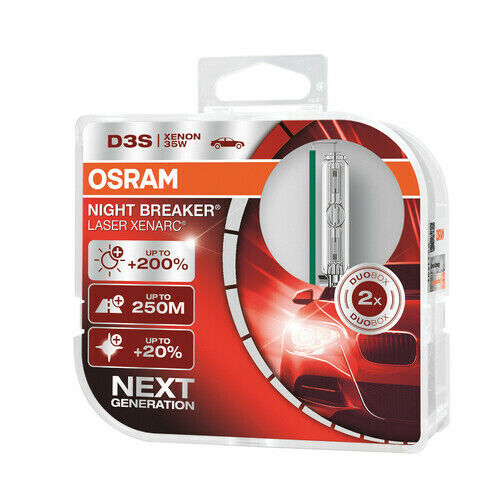 OSRAM XENARC NIGHT BREAKER LASER D3S, +200% di luce, bulbo HID allo xeno, lampad