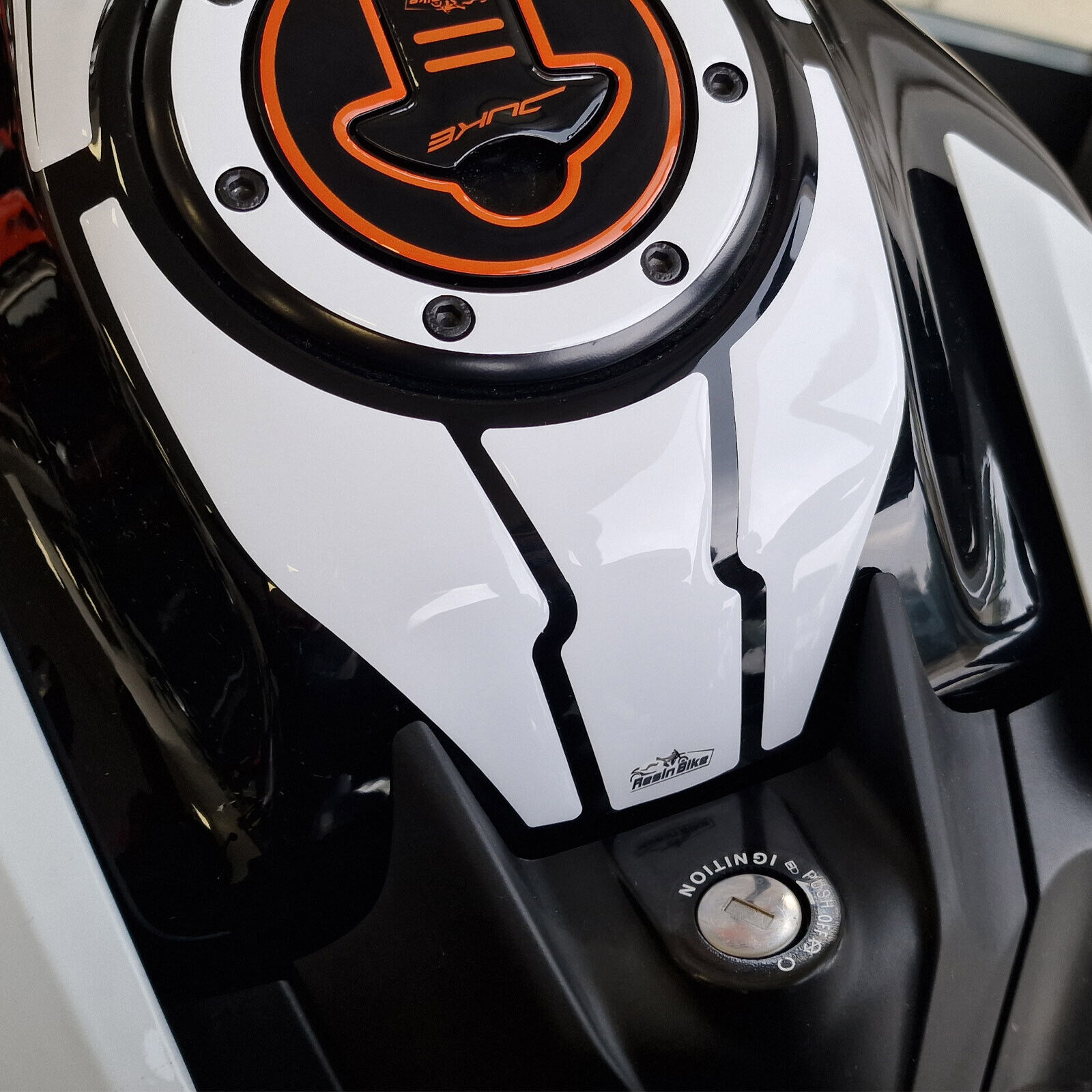 Adesivi 3D compatibili con KTM Duke 390 200 2021 2022 Protezione Zona Chiave