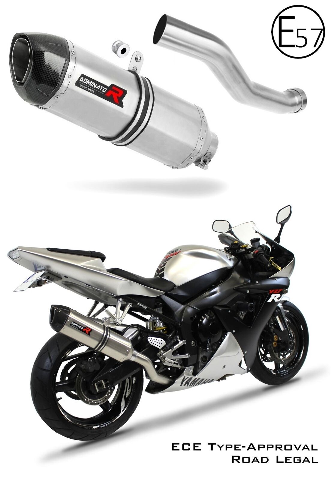 YZF R1 1000 RN09 2002 - 2003 EU Omologato approvato Terminale di Scarico HP1