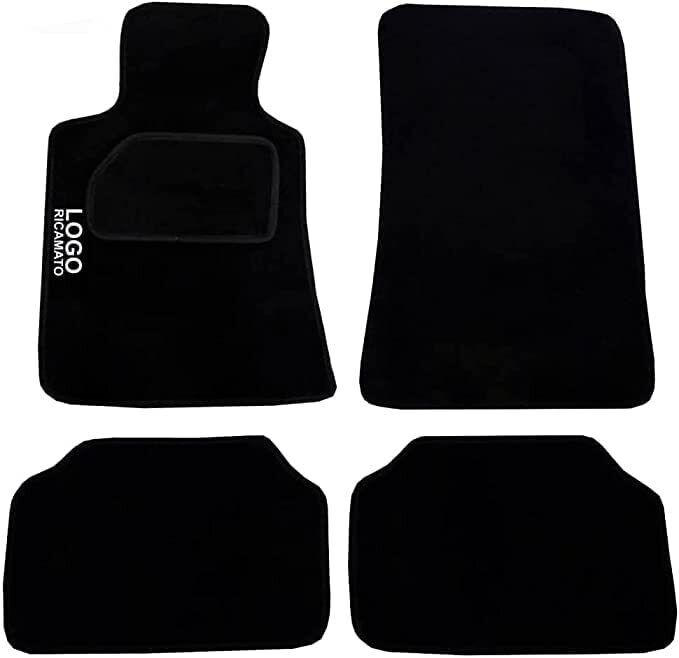 SET TAPPETINI AUTO IN MOQUETTE NERA A STRAPPO COMPATIBILI (VEDI COMPATIBILITA')