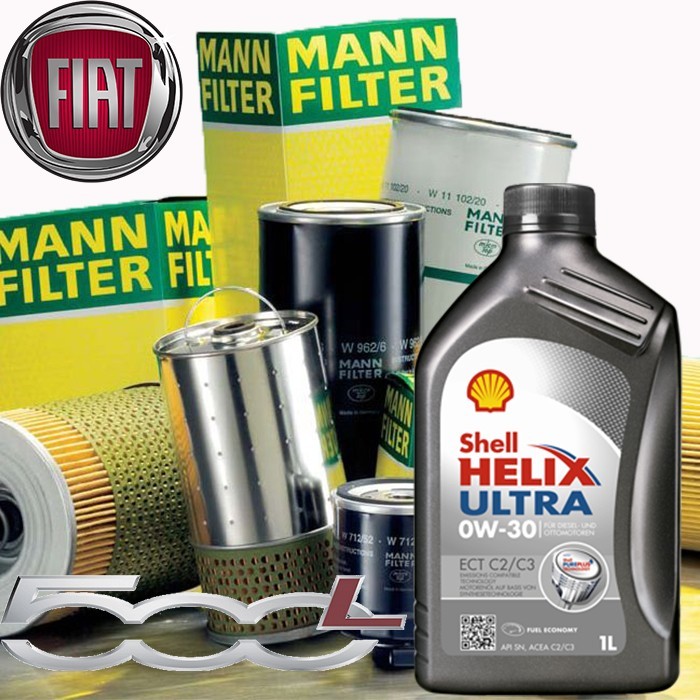 Kit tagliando olio motore 5lt Shell Helix Ultra ECT C2/C3 0W-30 + Filtri Mann