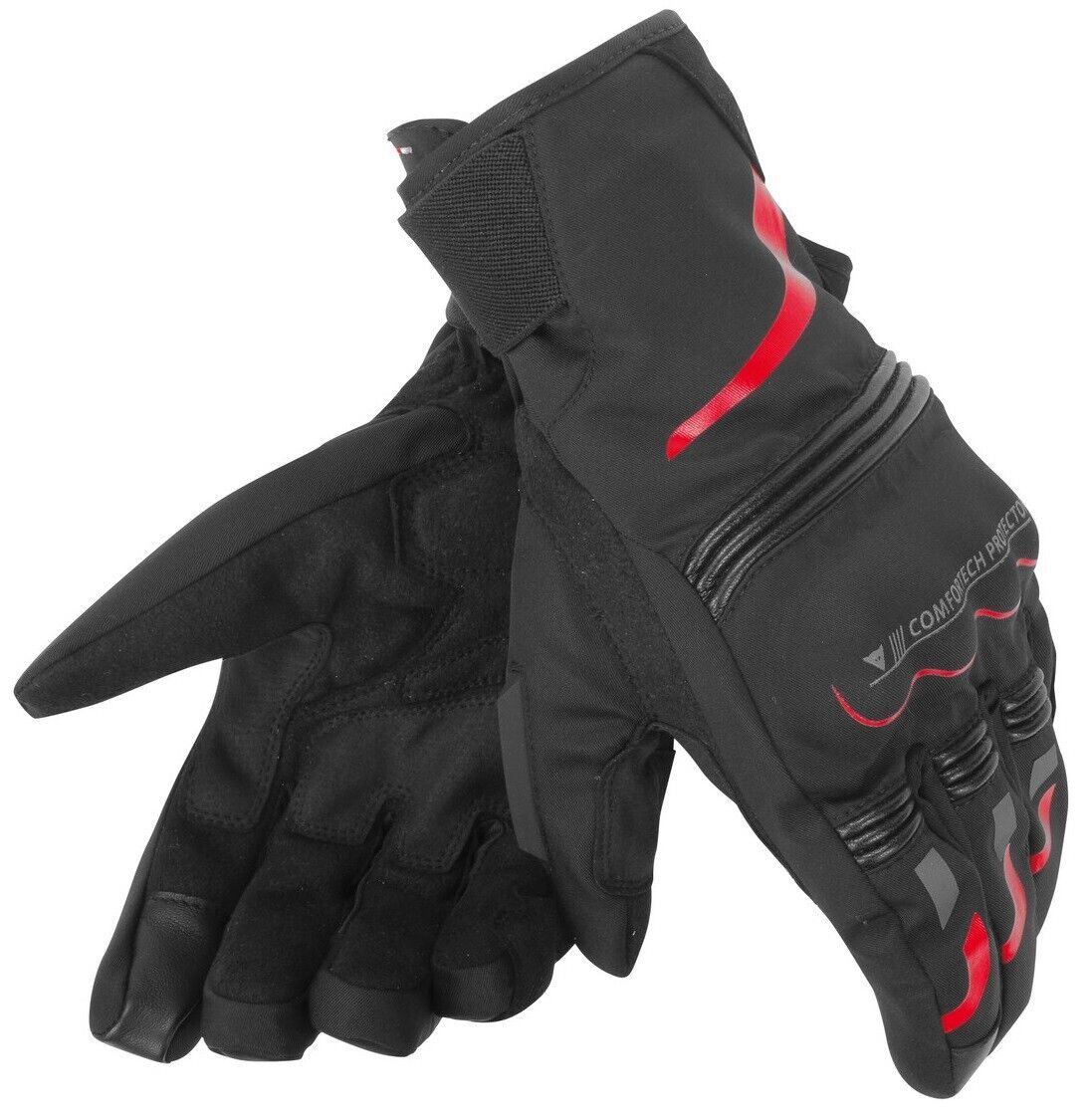 GUANTI MOTO INVERNO IMPERMEABILI GLOVE MOTO DAINESE TEMPEST D-DRY BLACK RED TG M