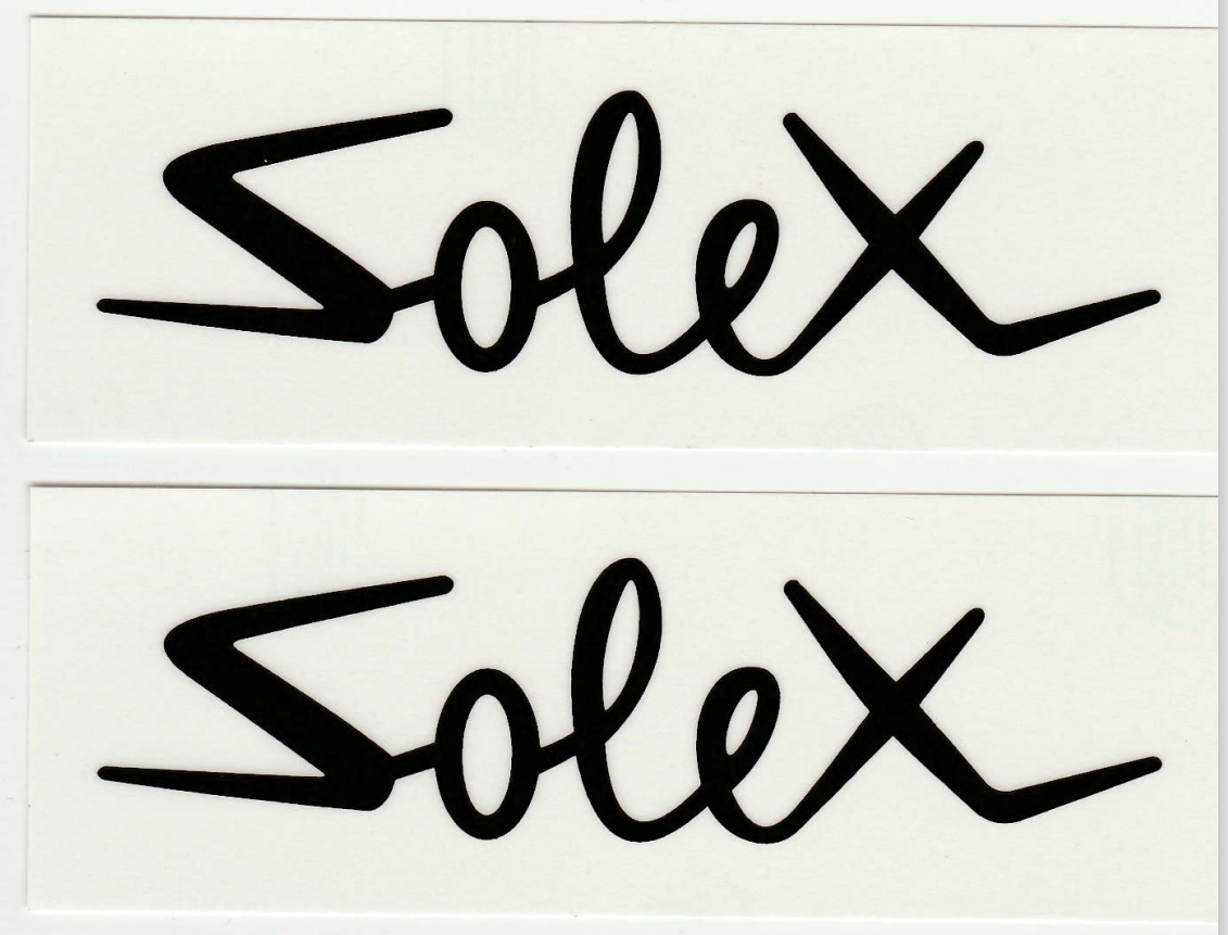 2x adesivi adesivo nero Solex Velosolex 2200 3300 3800 5000 losanga bici moto