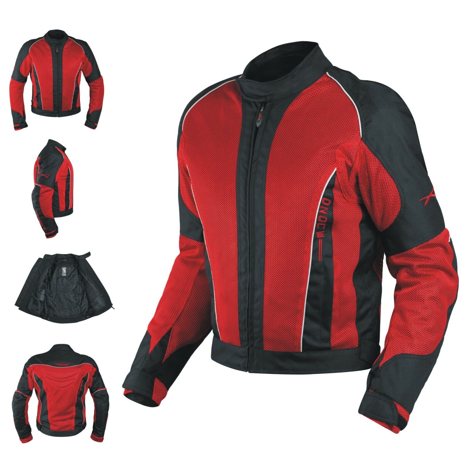 CE Armour Mesh Summer Tex Jacket Motorbike Motorcycle Pants Sonicmoto Red M