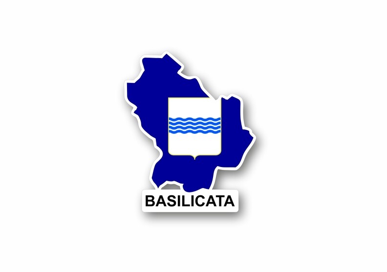 Sticker adesivi adesivo bandiera italia regione basilicata