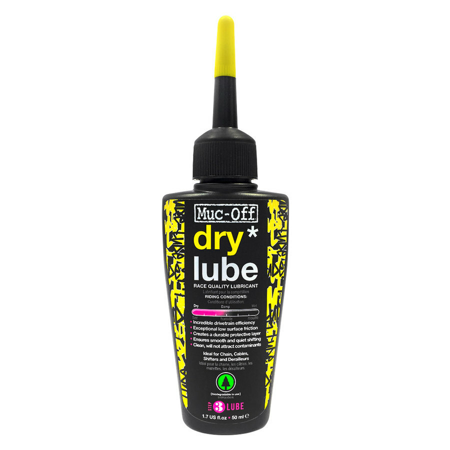 Muc-Off Dry Chain Lube, 50 ml - Lubrificante Catena Bici Biodegradabile, Olio