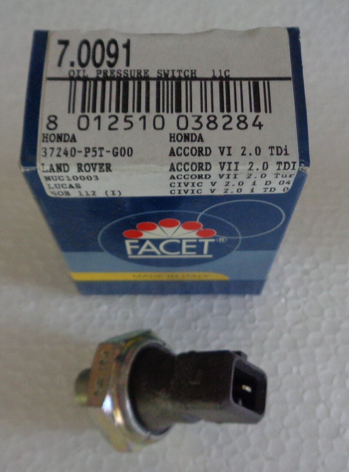 7.0091 FACET INTERRUTTORE A PRESSIONE OLIO PER HONDA LAND ROVER ROVER