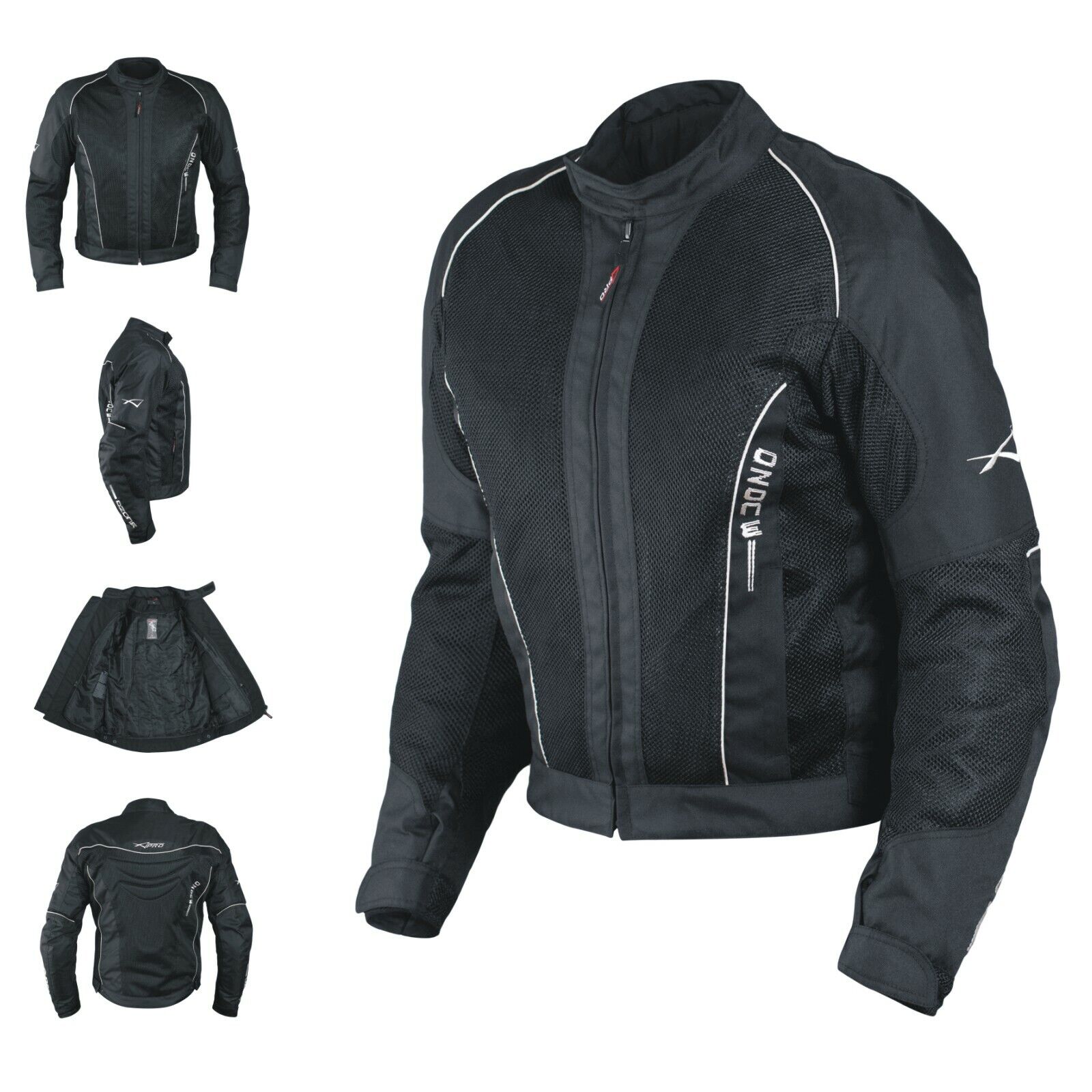 CE Armour Mesh Summer Tex Jacket Motorbike Motorcycle Sonicmoto Black XL