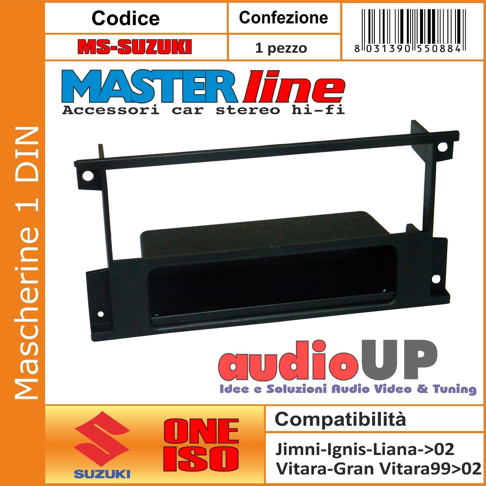 MASCHERINA AUTORADIO 1 DIN SUZUKI VITARA DAL 1999 AL 2002 ADATTATORE UN DIN