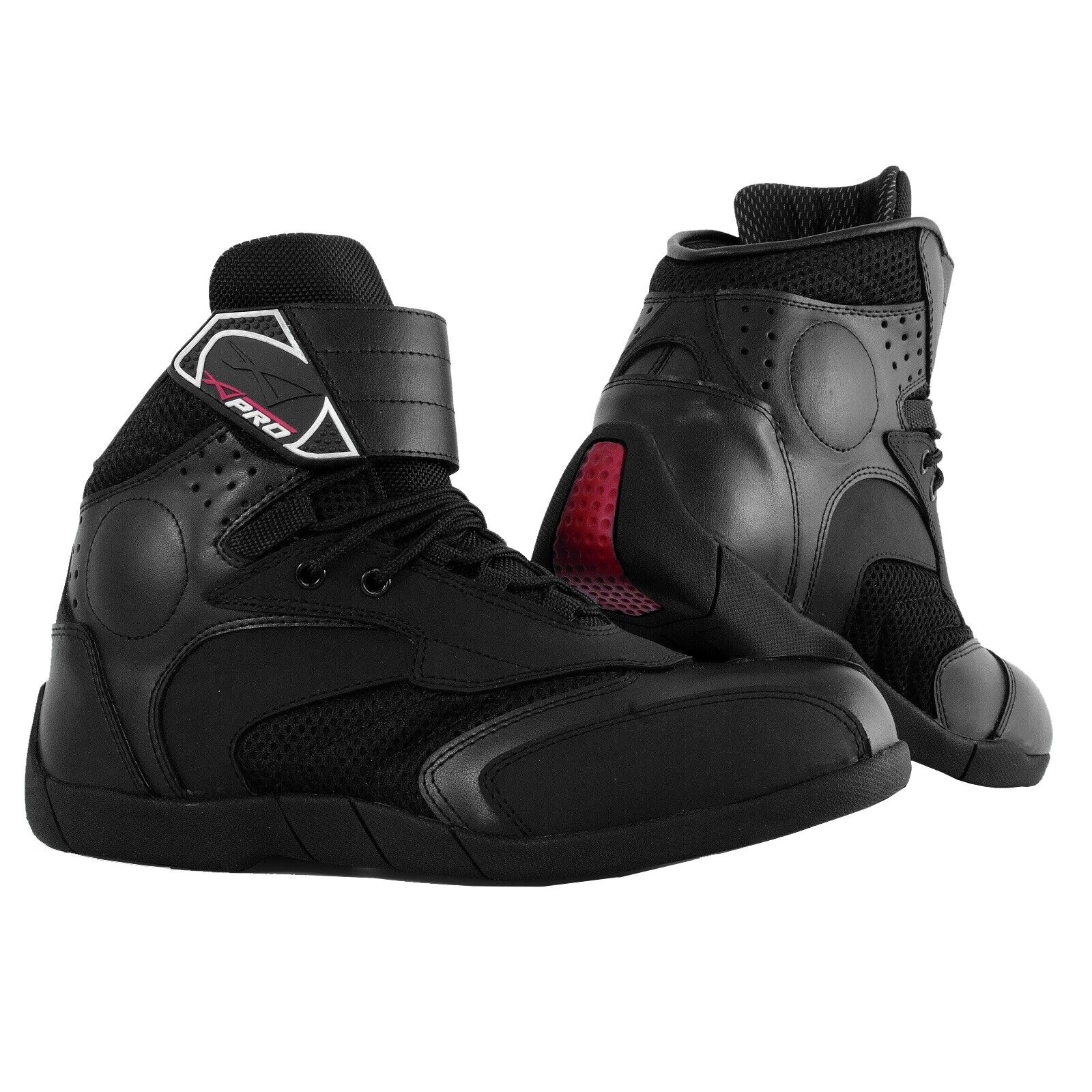 Paddock Motorcycle Motorbike Boots Leather Textile Scooter Touring Black 41