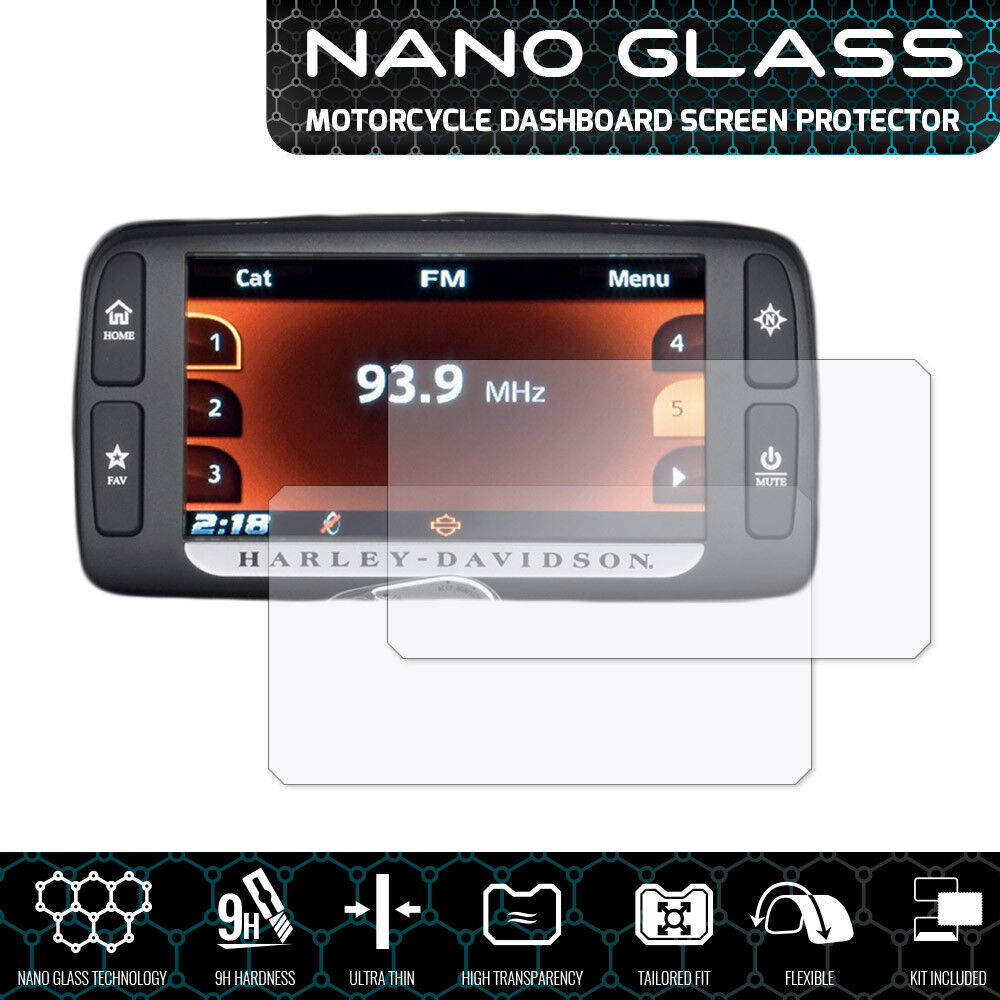 Harley Davidson Boom ! BOX 6.5GT GPS 2014+ NANO GLASS Proteggi Schermo x 2
