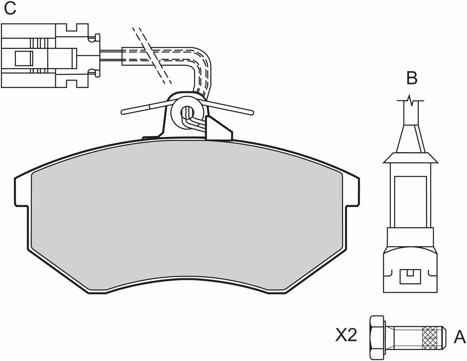 Valeo Pastiglie Freni a Disco per Veicoli Audi Seat Volkswagen WVA 20901 20168