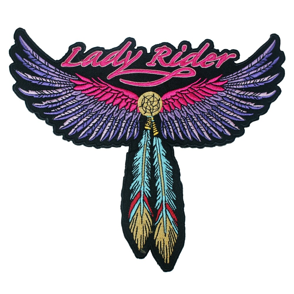 Colorful Patch Textile Iron-on Lady Rider Motorcycle Clothing Gilet Jacket