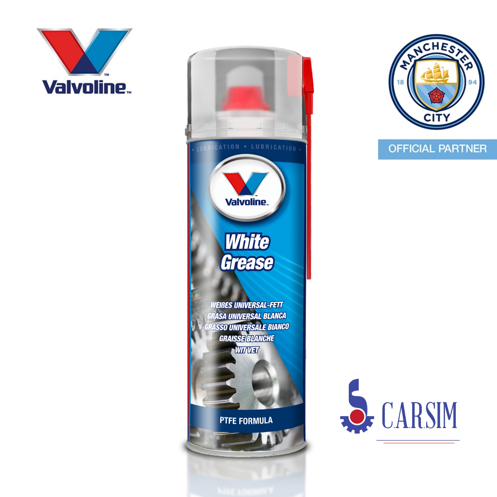 GRASSO BIANCO VALVOLINE WHITE GREASE SPRAY 500 ML PTFE FORMULA 887047