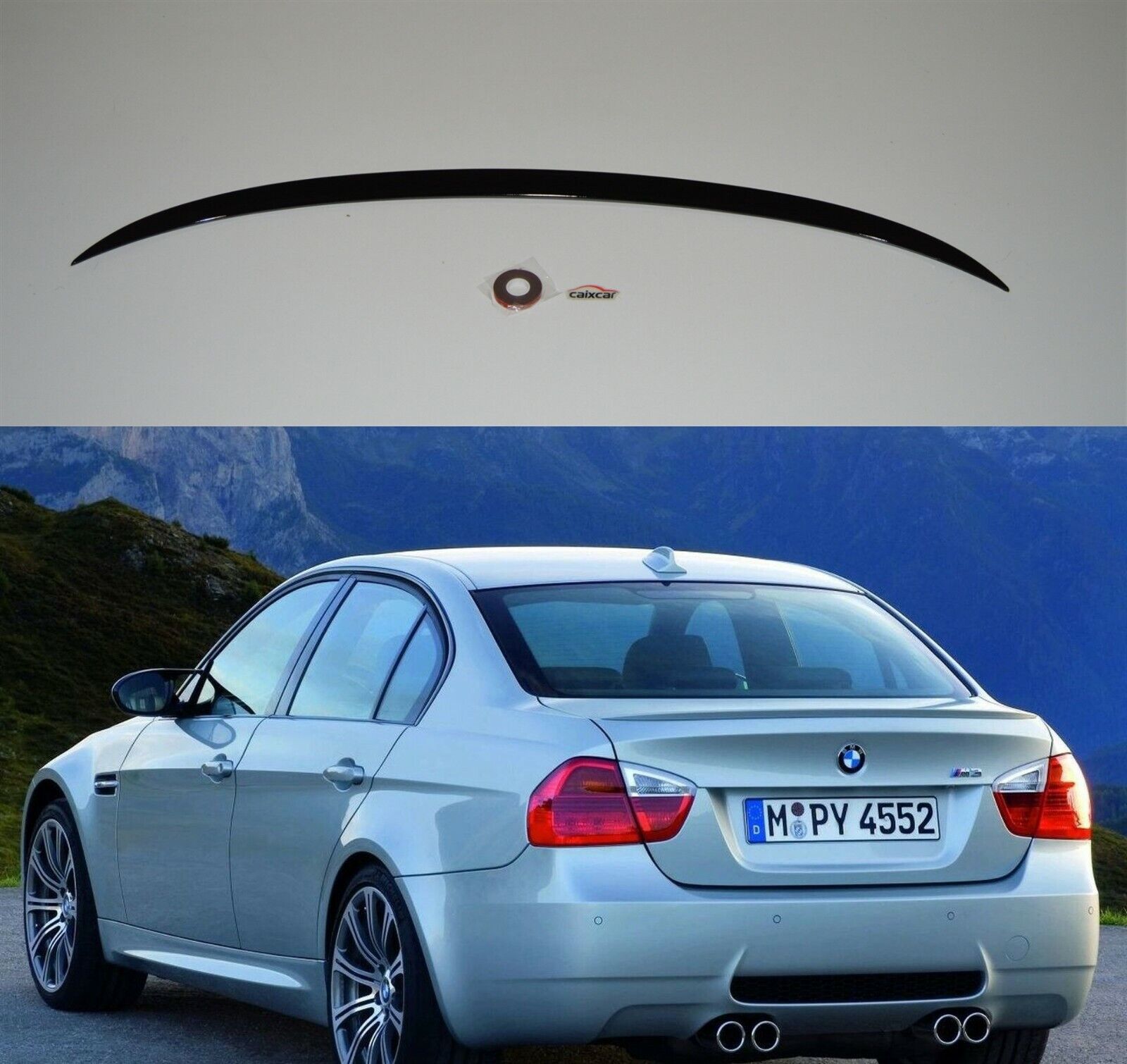 Alettone BMW Serie 3 E90 M3 Di 2005 A 2012 Spoiler Nero Lucido Spoiler