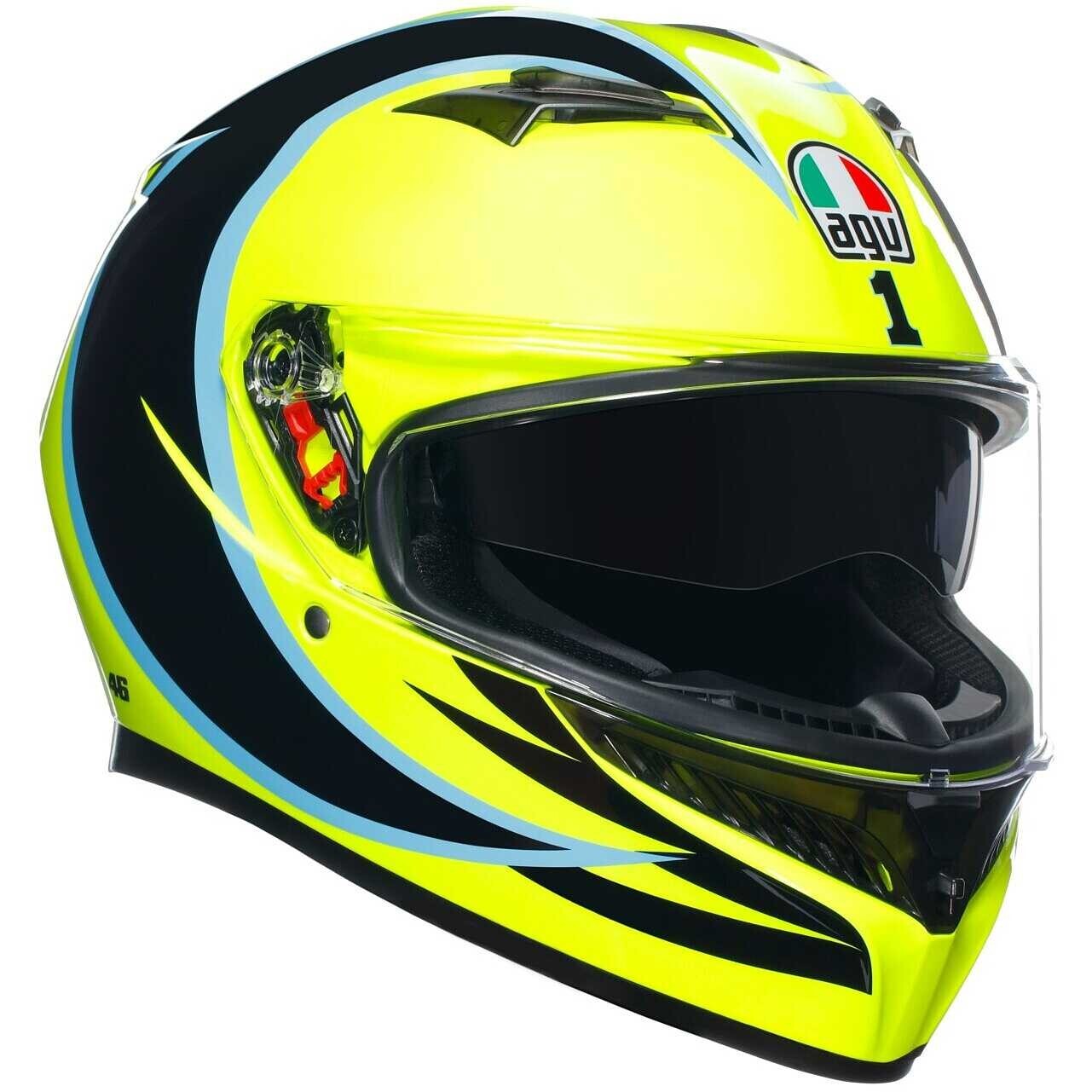 CASCO MOTO INTEGRALE AGV K3 E22.06 WT PHILLIP ISLAND 05 REPLICA VALE ROSSI TG S