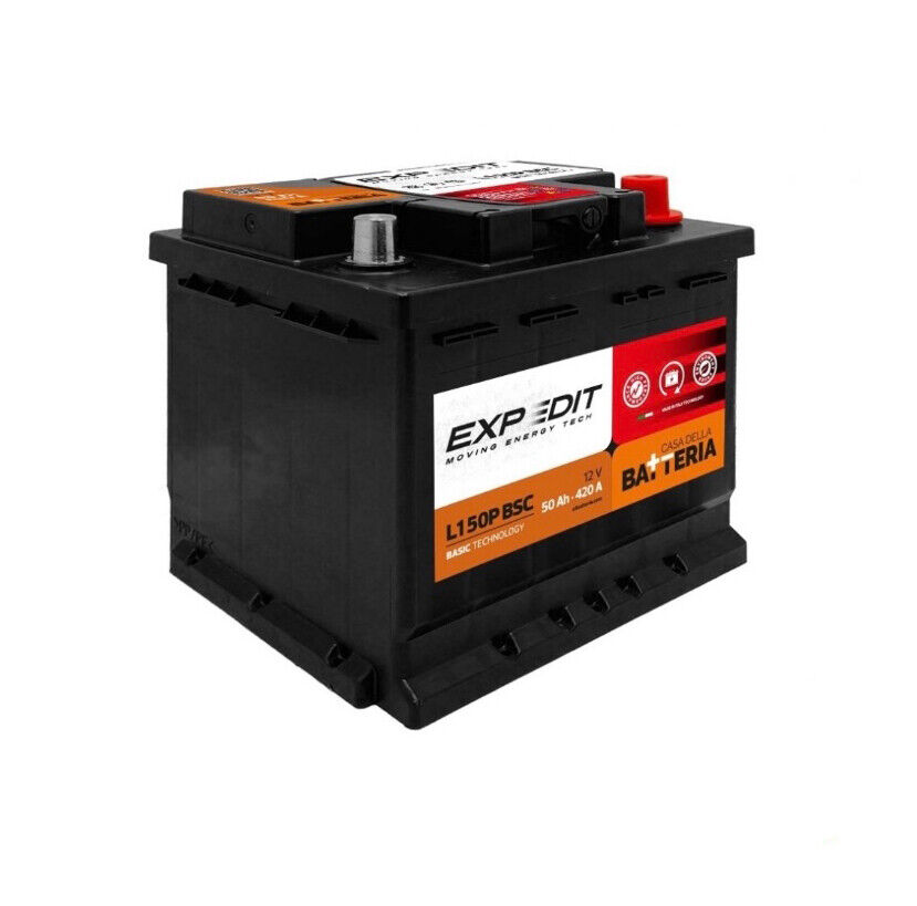 BATTERIA AUTO 50Ah LA CASA DELLA BATTERIA L1 50P (DX) SPUNTO 420 A = FIAMM VARTA