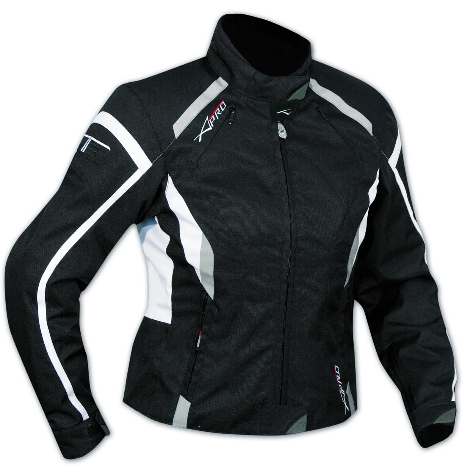 Jacket Textile Ladies Motorcycle Motorbike All Season CE Armour A-PRO White XS