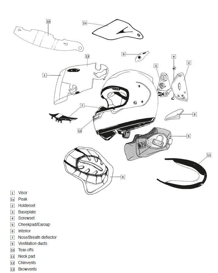 Cuscino Ganascia Chaser-X ARAI Casco Integrale 30mm