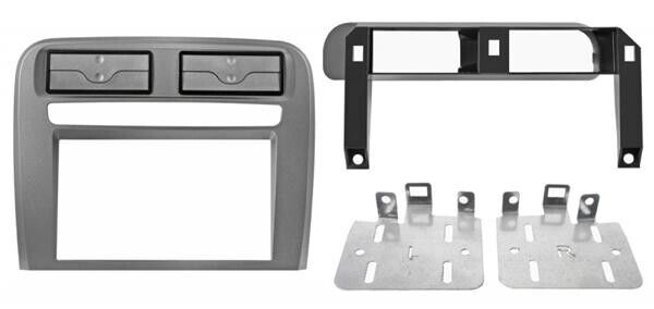 MASCHERINA AUTORADIO 2 DIN FIAT GRANDE PUNTO KIT MONTAGGIO COMPLETO ANTRACITE