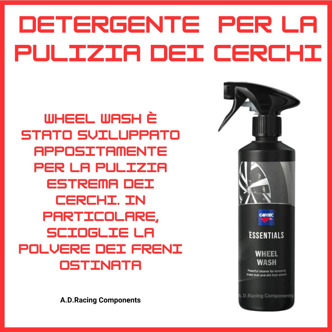 WHEEL WASH CARTEC- Detergente per Cerchioni e Pneumatici auto 500ml