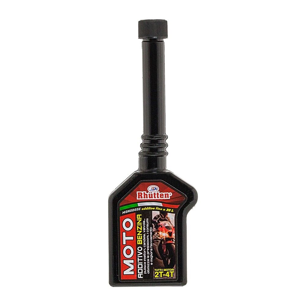 Additivo Pulizia Iniettori Moto Benzina Rhutten per motori 2 e 4 Tempi da 125 ml