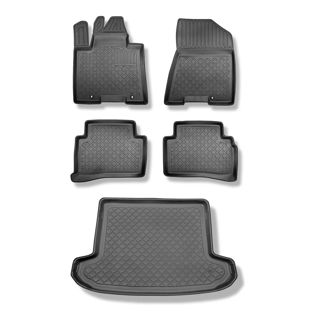 S.6866 Set tappetino per bagagliaio e tappetini per Hyundai Tucson II SUV 15-..